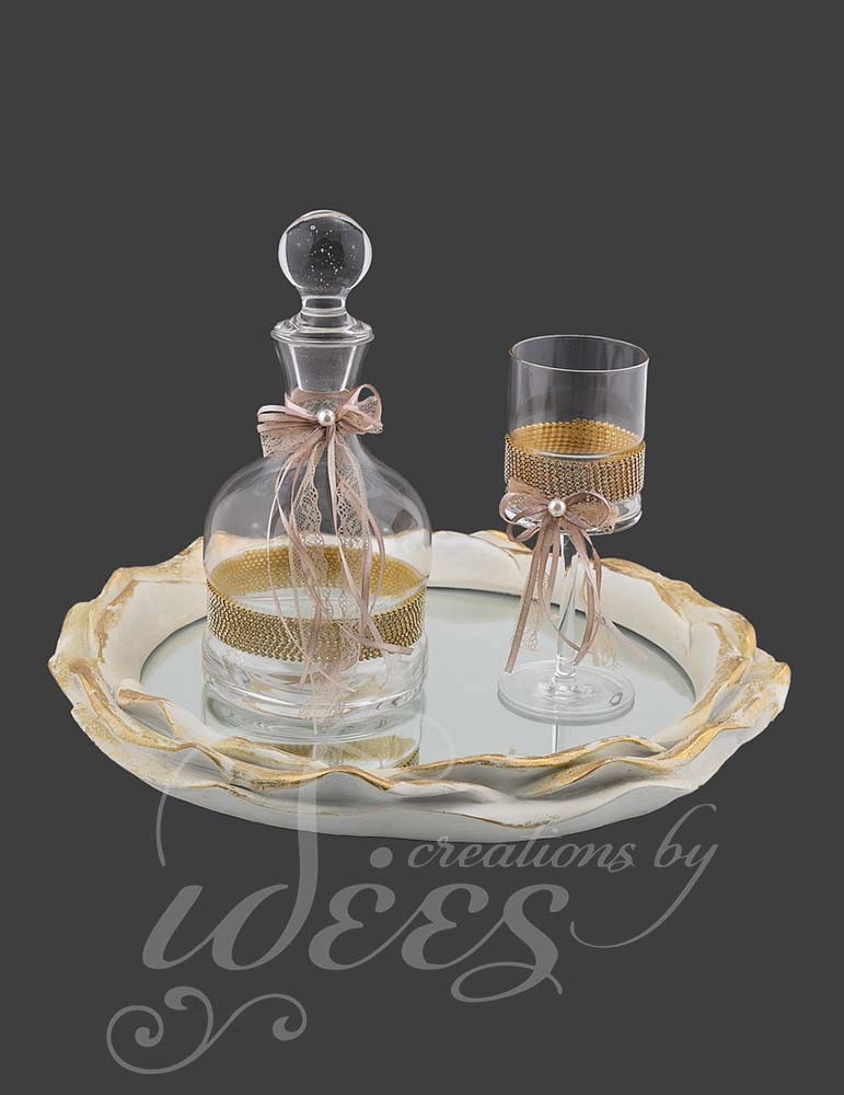 Σετ κουμπάρου με στρας.