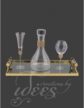 Σετ κουμπάρου με χρυσές...