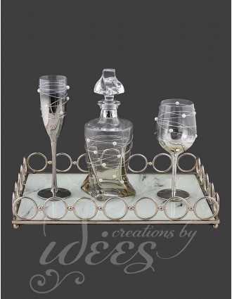 Σετ κουμπάρου με πέρλες.