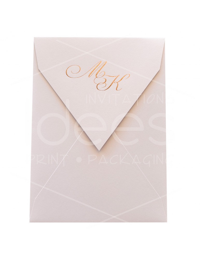 Προσκλητήριο γάμου με χρυσή...