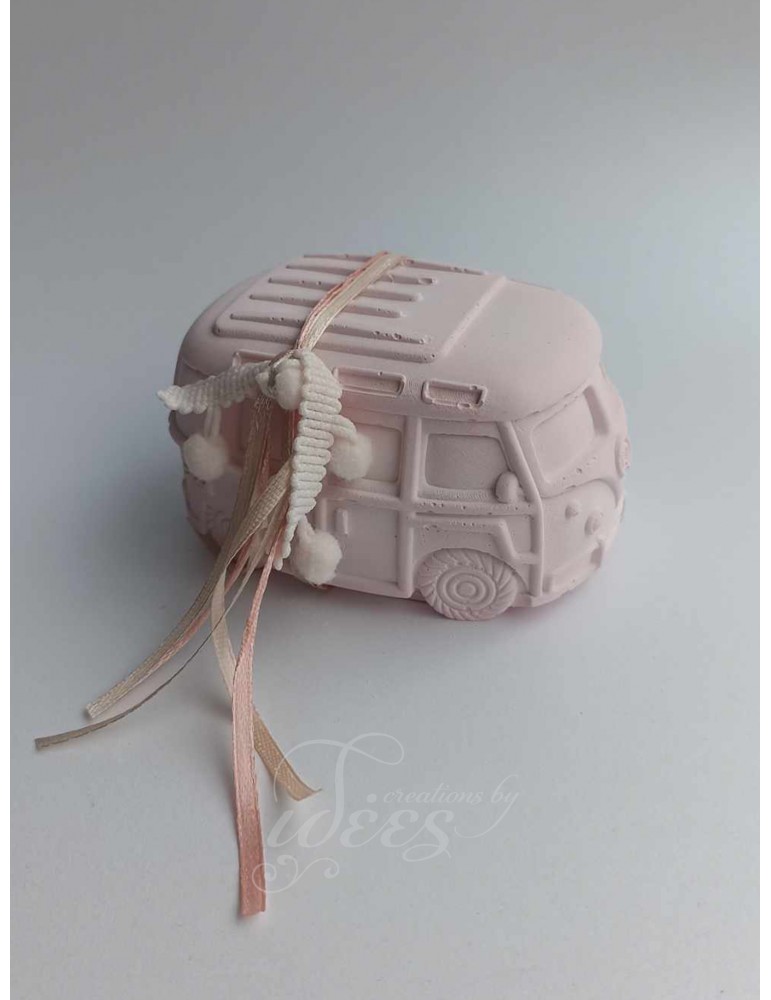 Μπομπονιέρα ροζ βαν.